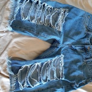Ripped Jean shorts